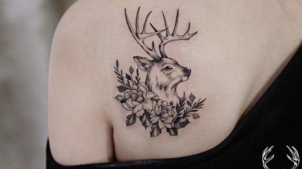 10 Best Antler Tattoo Ideas You'll Have To See To Believe! | Outsons | Men's Fashion Tips And Style Guides 576_x_1024_jpg