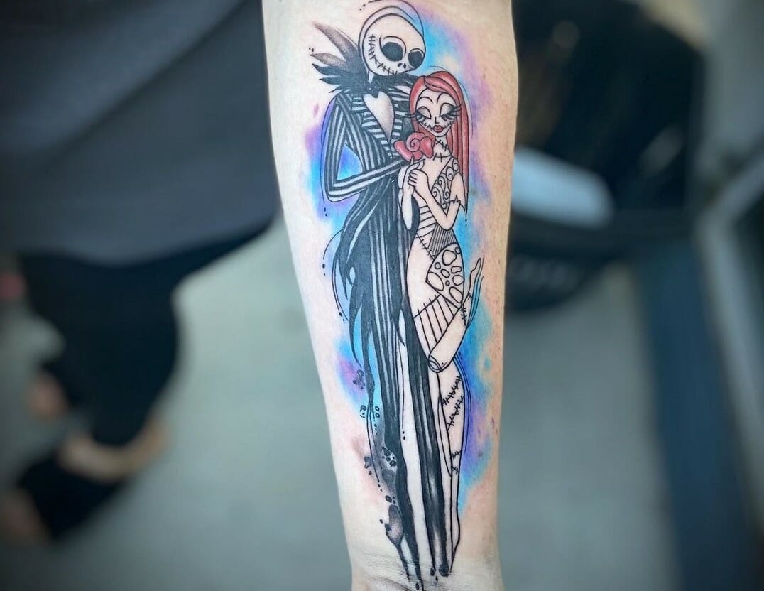 Idee Jack Skeleton And Sally Tattoo Più Recente