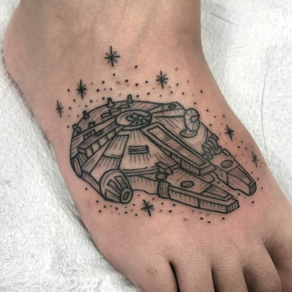 10 Best Millennium Falcon Tattoo Ideas You Have To See To Believe! | Outsons | Men's Fashion Tips And Style Guides 1024_x_1024_jpg