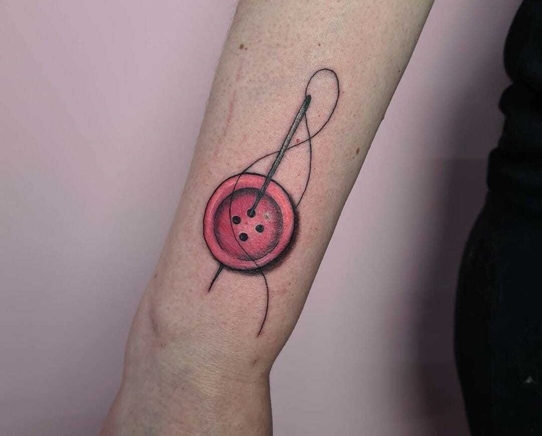 Sewing Button Tattoos