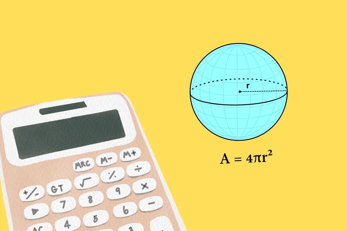 Calculate sphere surface area Formula Area calculator!