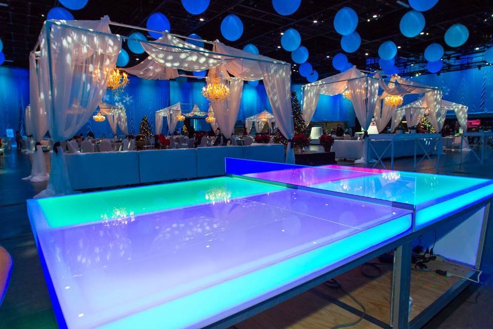 Glow In The Dark Ping Pong Table Over 21 Party Rentals