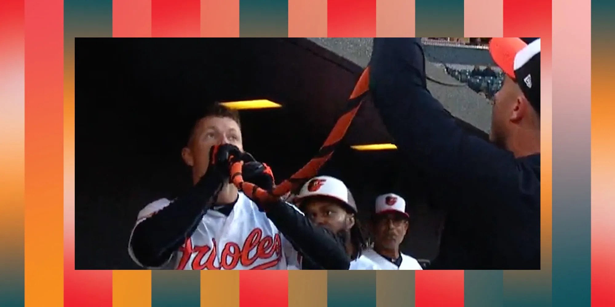 The Baltimore Orioles Are Staying Hydrated With a DIY Beer Bong Overproof