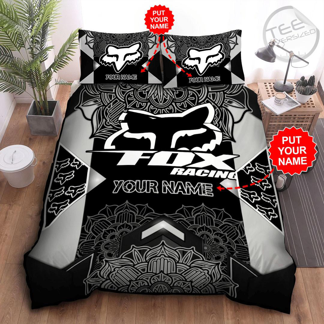 Personalized Fox Racing bedding set duvet cover + pillow shams