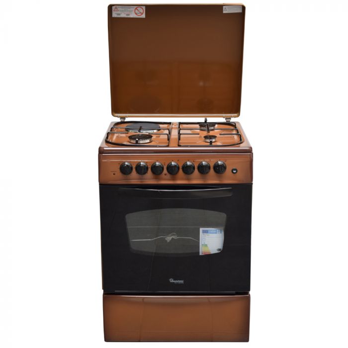 Ramtons RF/401 Cooker 3G+1E 50X60 Brown Standing Gas Electric Cooker
