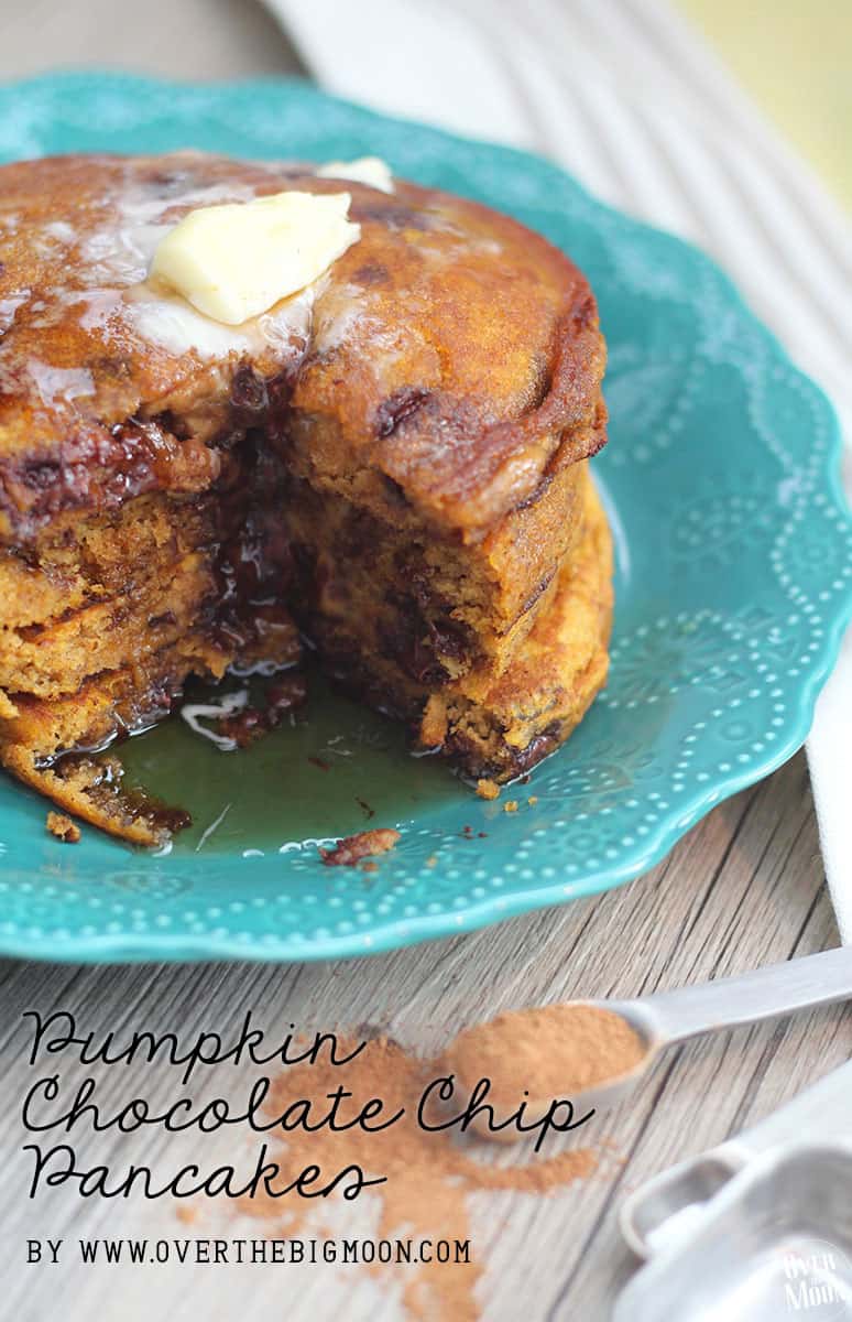 Pumpkin Chocolate Chip Pancakes Over The Big Moon