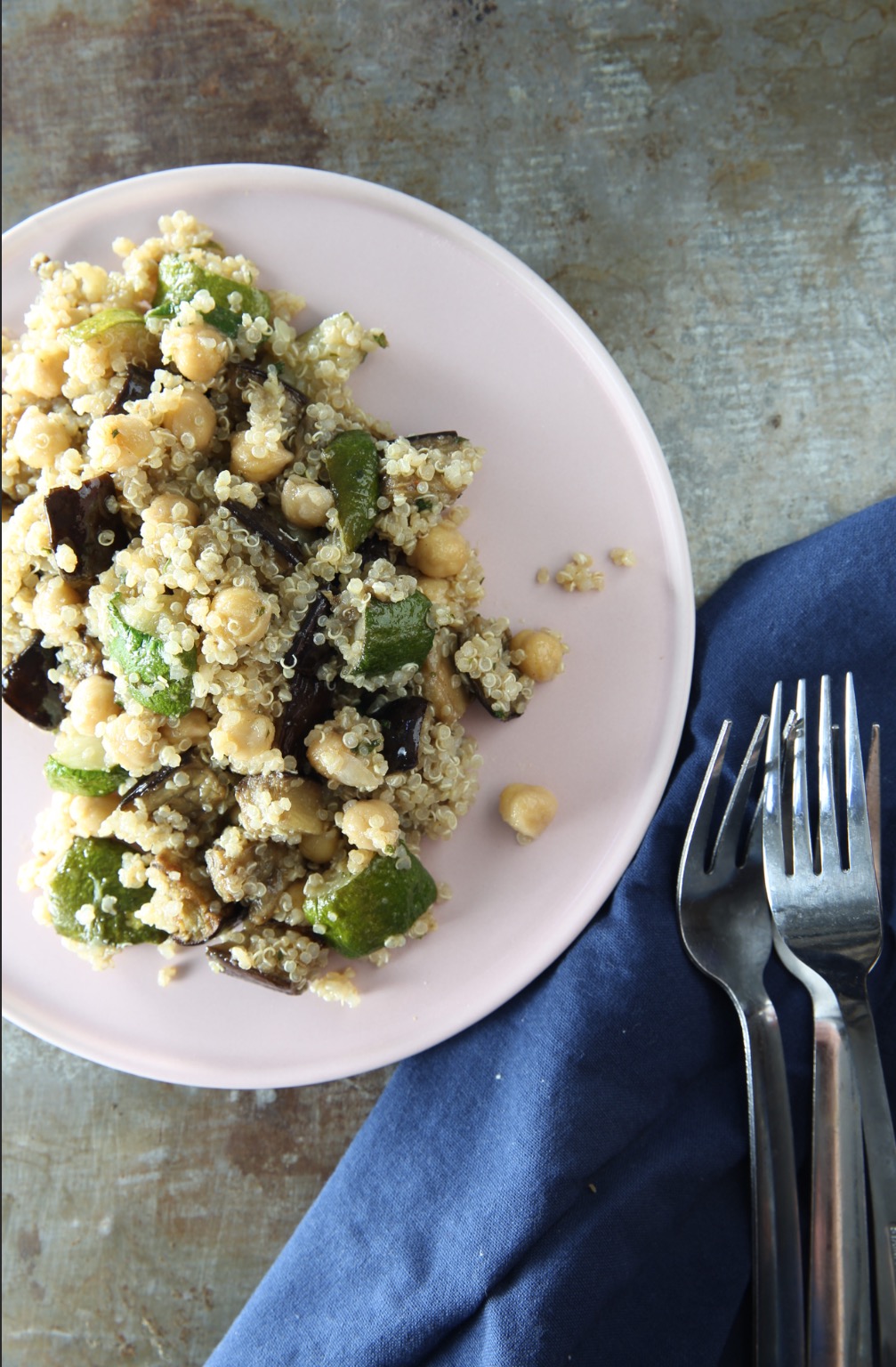 Roasted Vegetable, Chickpea and Quinoa Salad