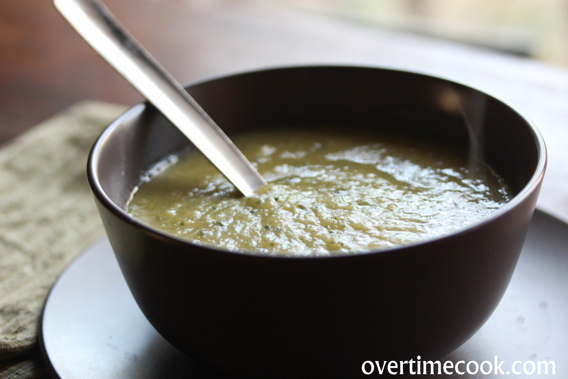 Zucchini and Broccoli Soup Overtime Cook