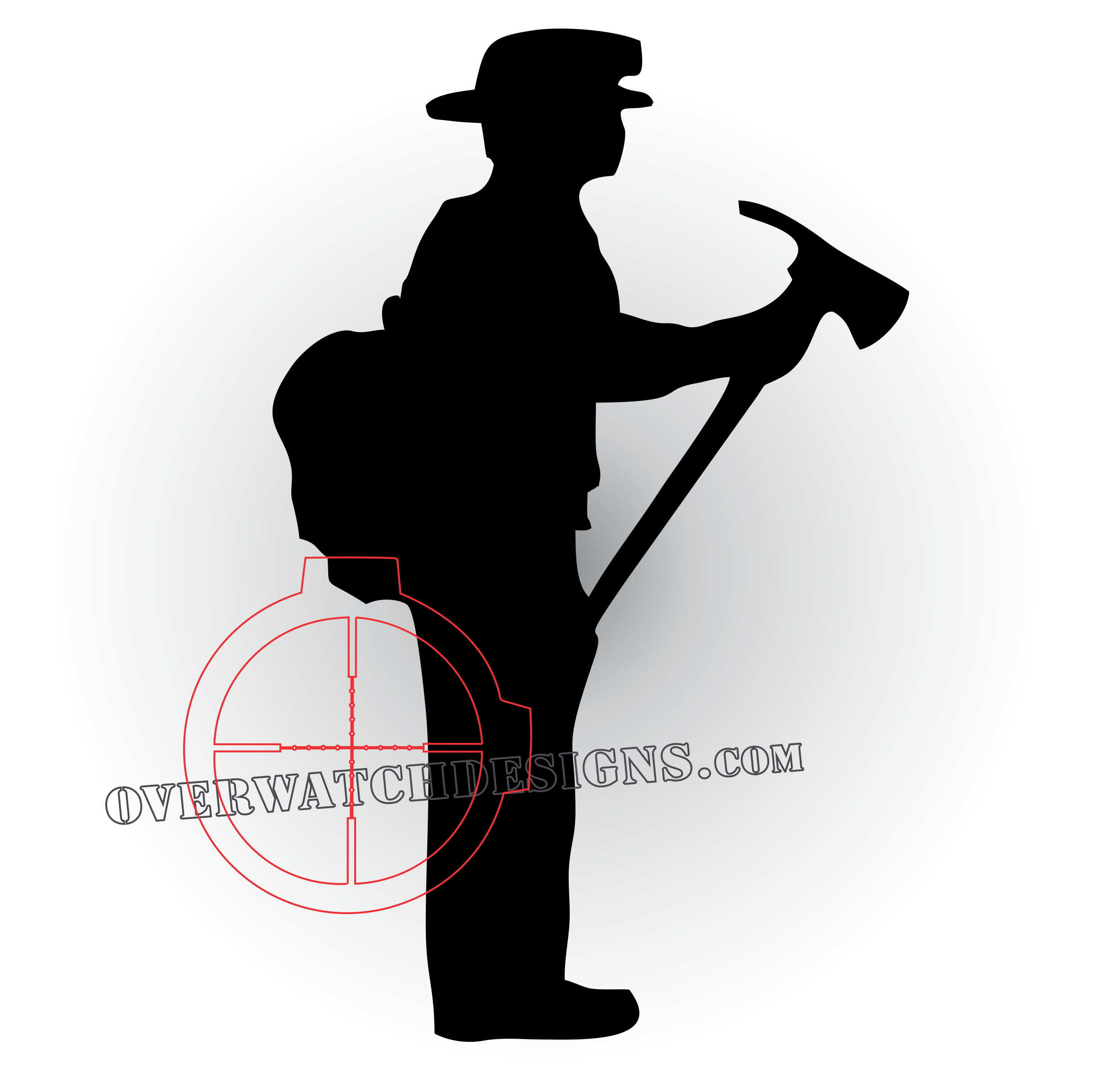 Thin Red Line Subdued Flag Overwatch Designs