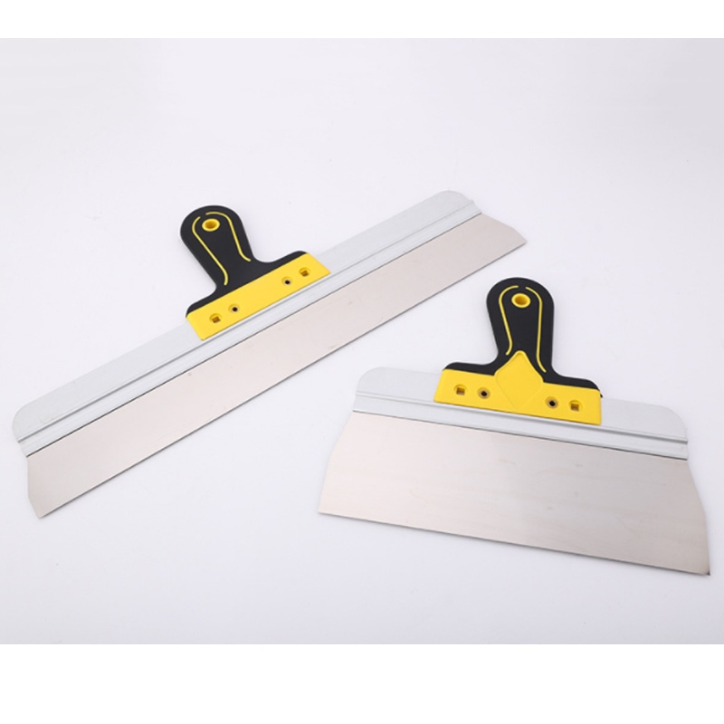 Putty knife with dual color plastic handle, spatula scraper for