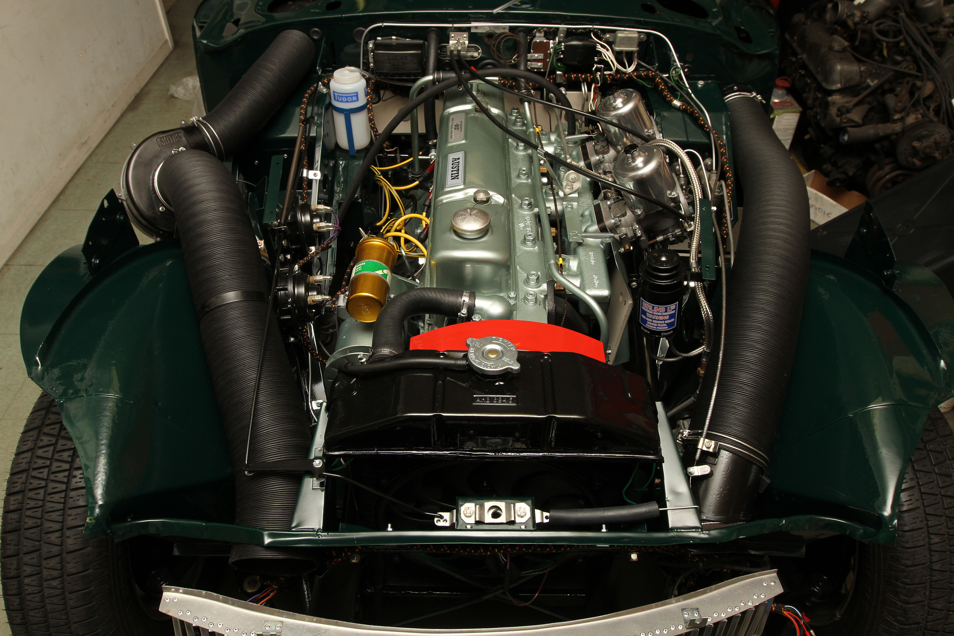 BJ8 Restoration Part 7 Completed Engine Bay Owen Automotive Canada