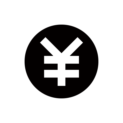 円マーク・お金 シルエットモノクロアイコン素材 アイコン・イラストダウンロードサイト【OWL STOCK オウルストック】