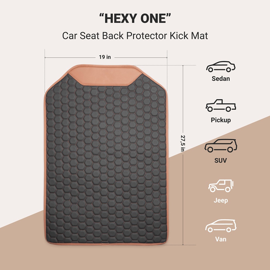 Car Seat Back Protector Car Kick Mat Premium Eco Leather Easy To