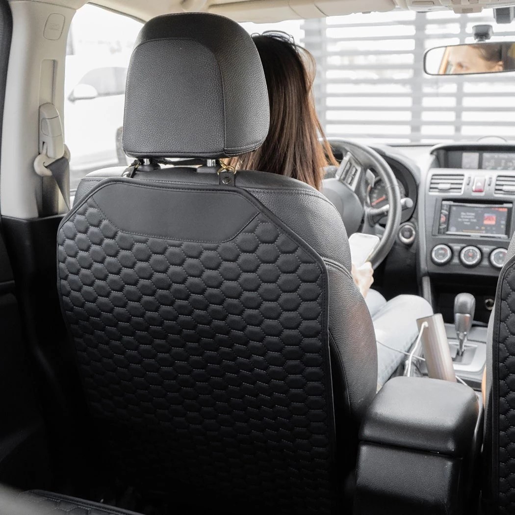 Car Seat Back Protector Car Kick Mat Premium Eco Leather Easy To