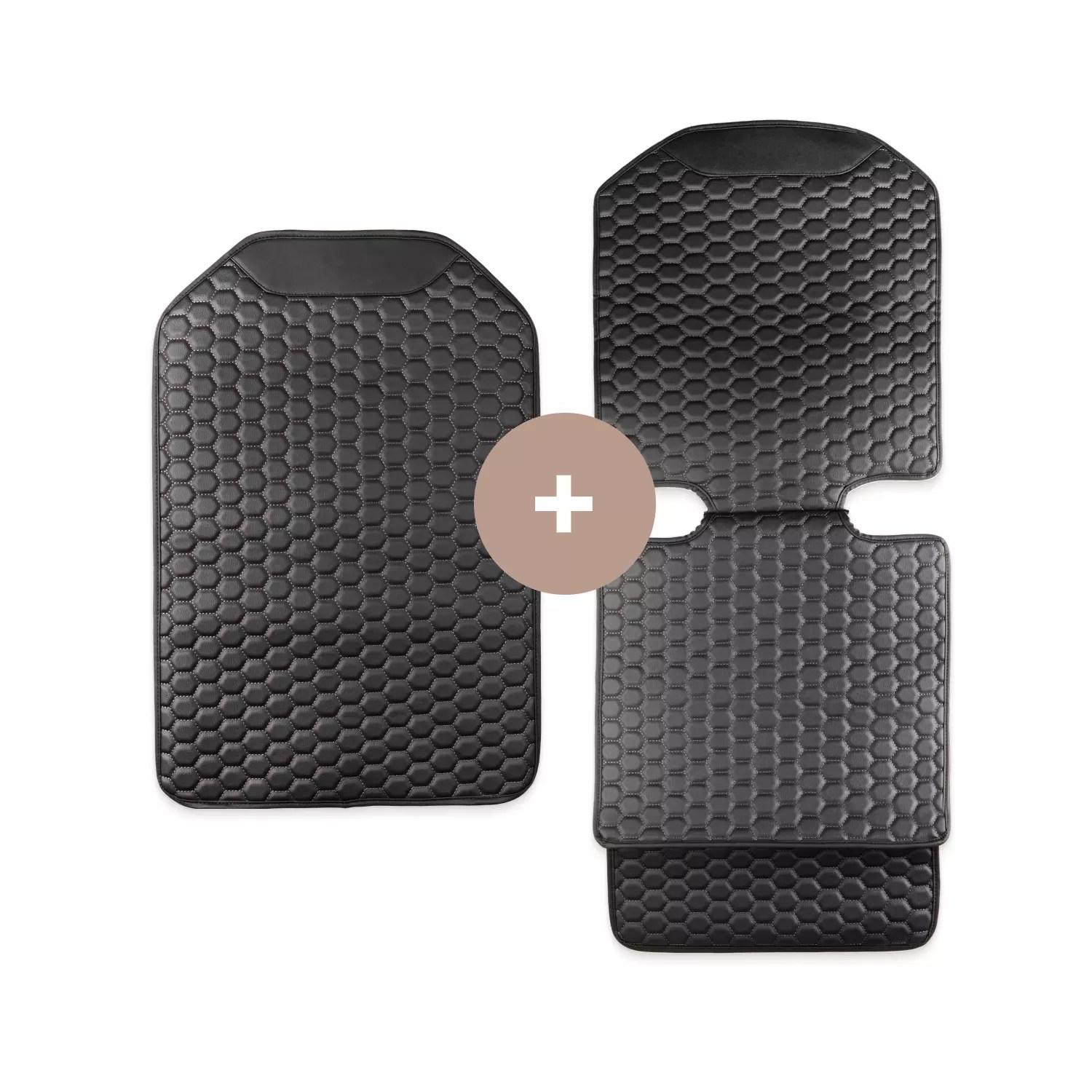 Car Seat Protector, Car Kick Mat Set, Hexy Black Owleys Owleys