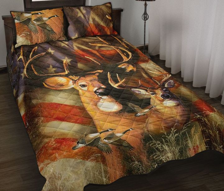 HUNTING QUILT SET 16 Home Decor, Apparel and Accessories, Print on Demand