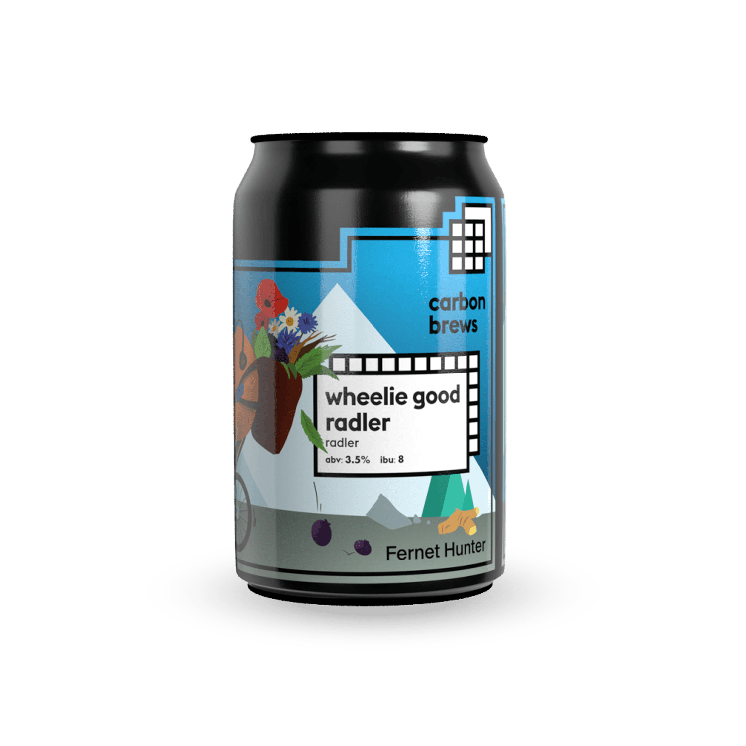 Carbon Brews Wheelie Good Radler Owlsome Bottles