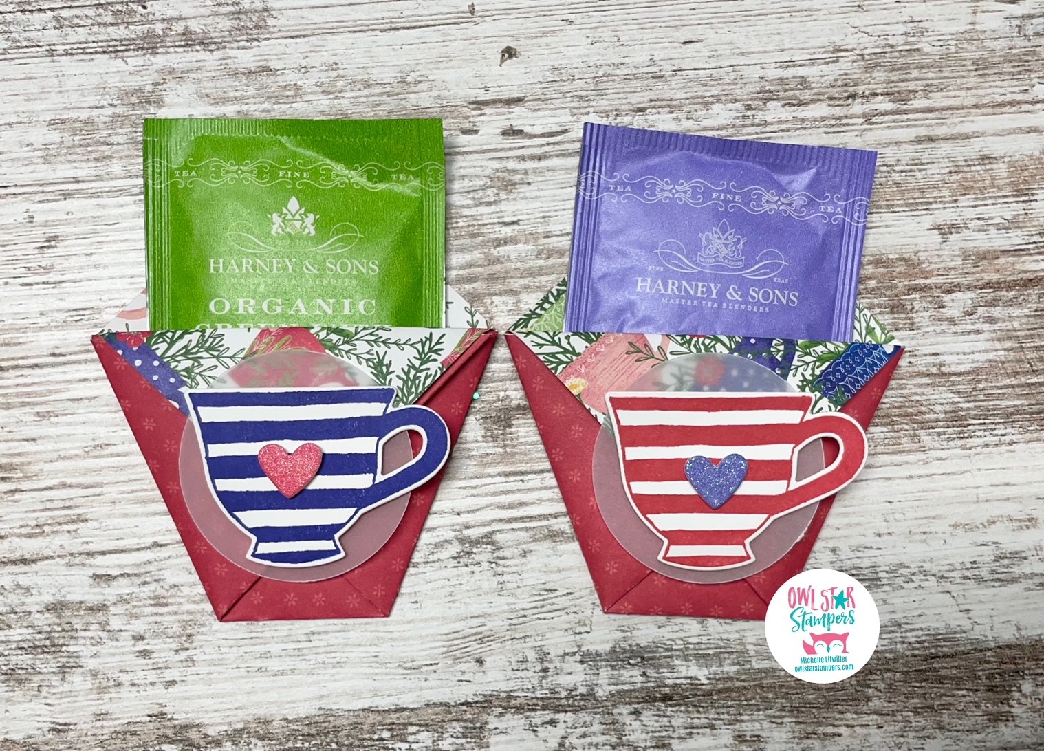 Making Three Stampin’ Up! Cards Plus a 3D Paper Tea Bag Holder