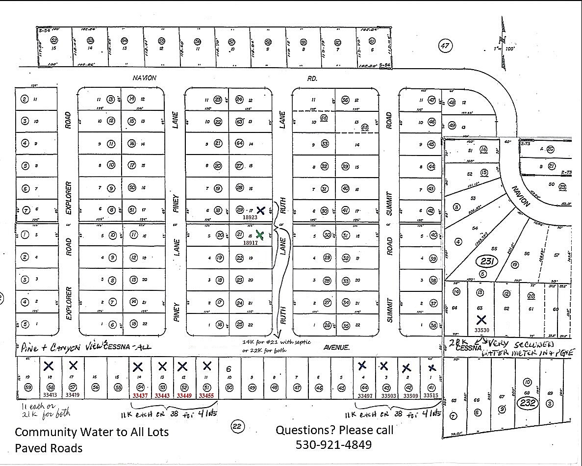 Owner Financed Properties Tehama & Shasta Counties