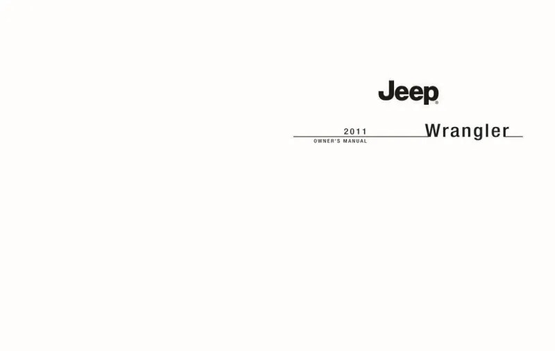 2011 Jeep Wrangler owners manual free pdf
