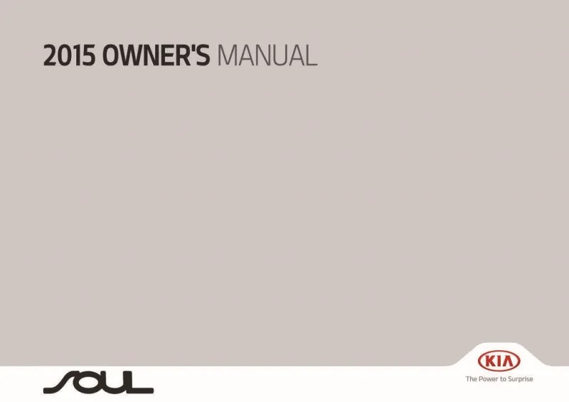 2015 Kia Soul owners manual free pdf