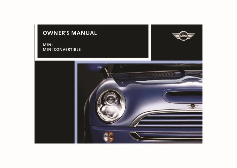 2007 Mini Cooper Convertible owners manual free pdf