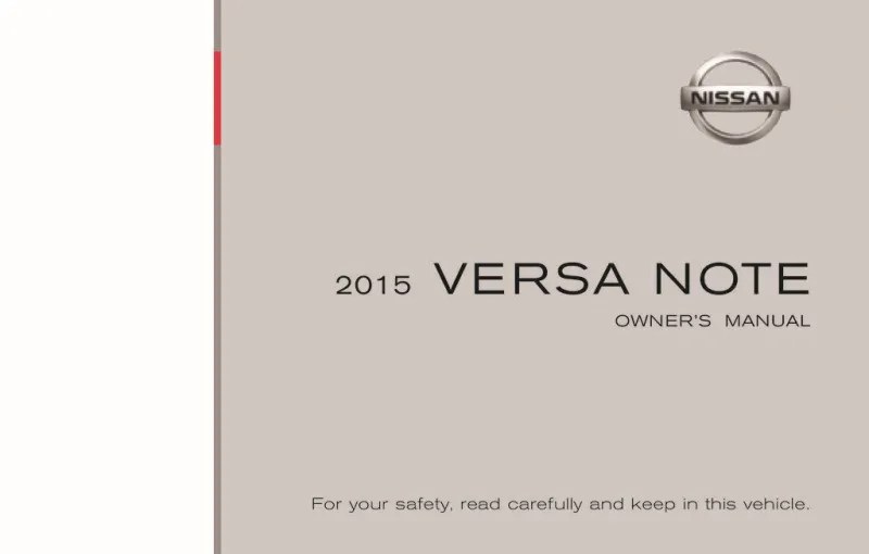 2015 Nissan Versa Note owners manual free pdf