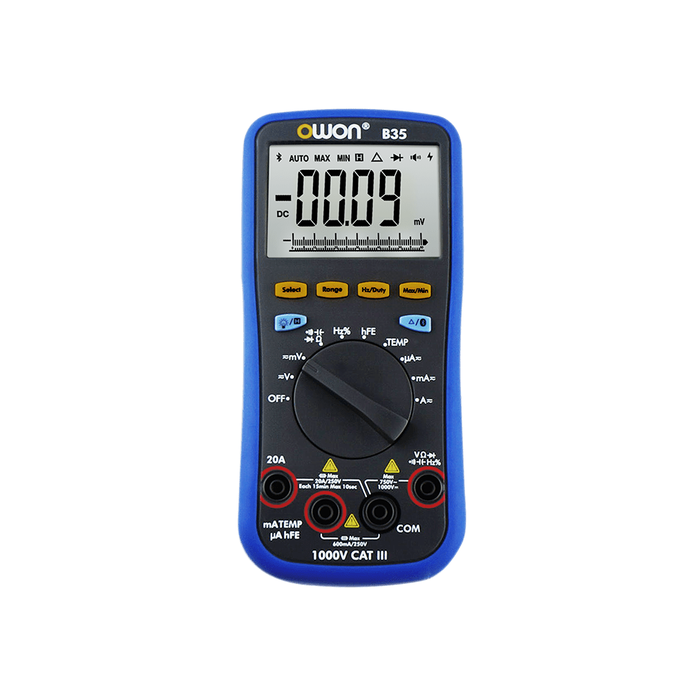 OWON Handheld Multimeter with True RMS Measure, 6000 Count Precision