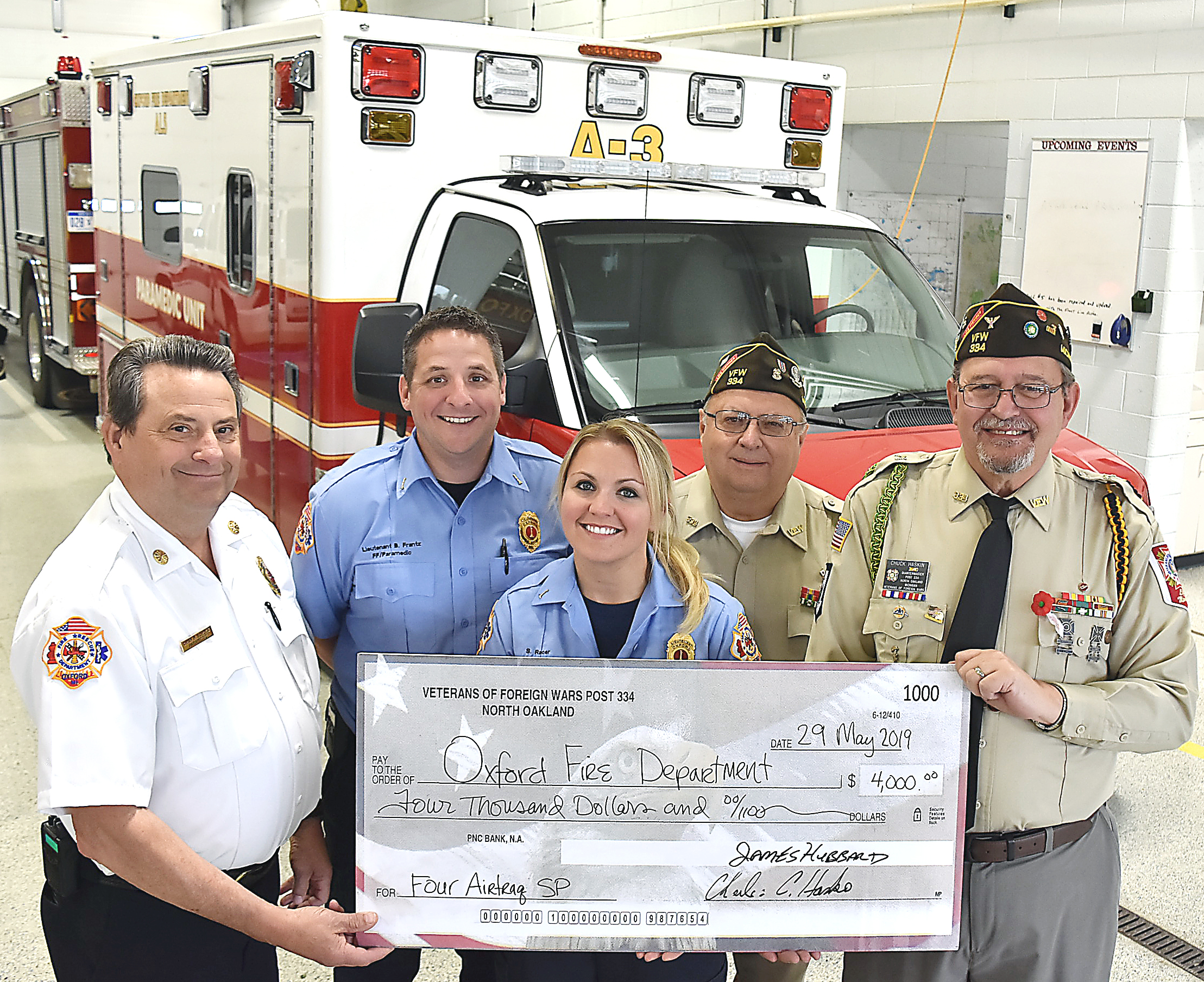 VFW donation pays for new emergency medical equipment Oxford Leader