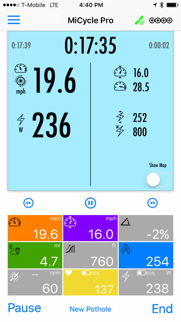 MiCycle now supports Power Meter, Speed and Cadence sensors