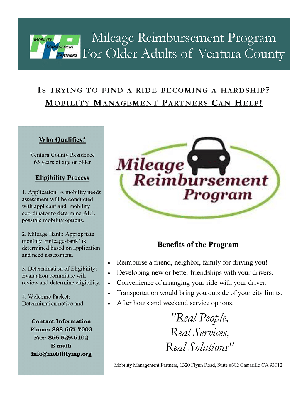 Mileage Reimbursement Program Ventura County Oxnard Family Circle