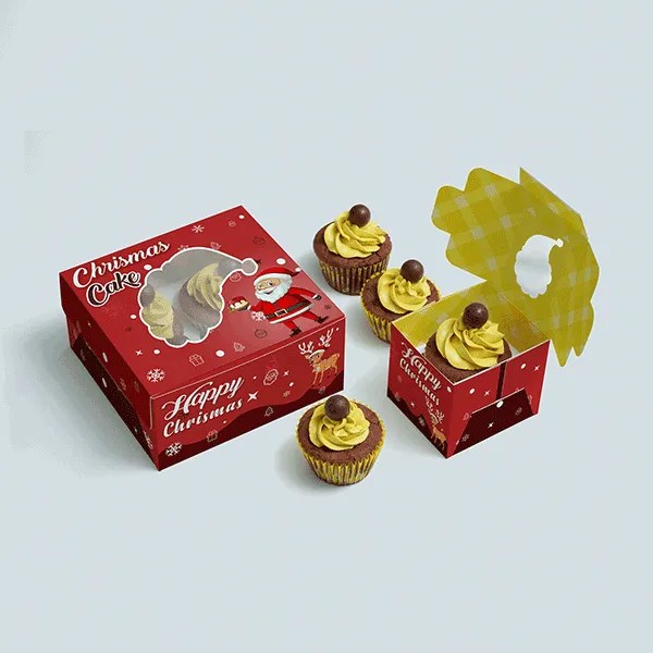 Adorable Christmas Cupcake Boxes OXO Packaging