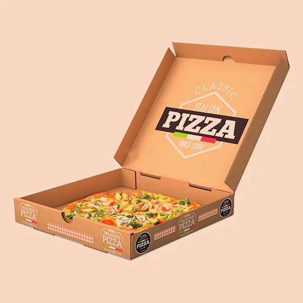 Custom Kraft Pizza Packaging Boxes OXO Packaging