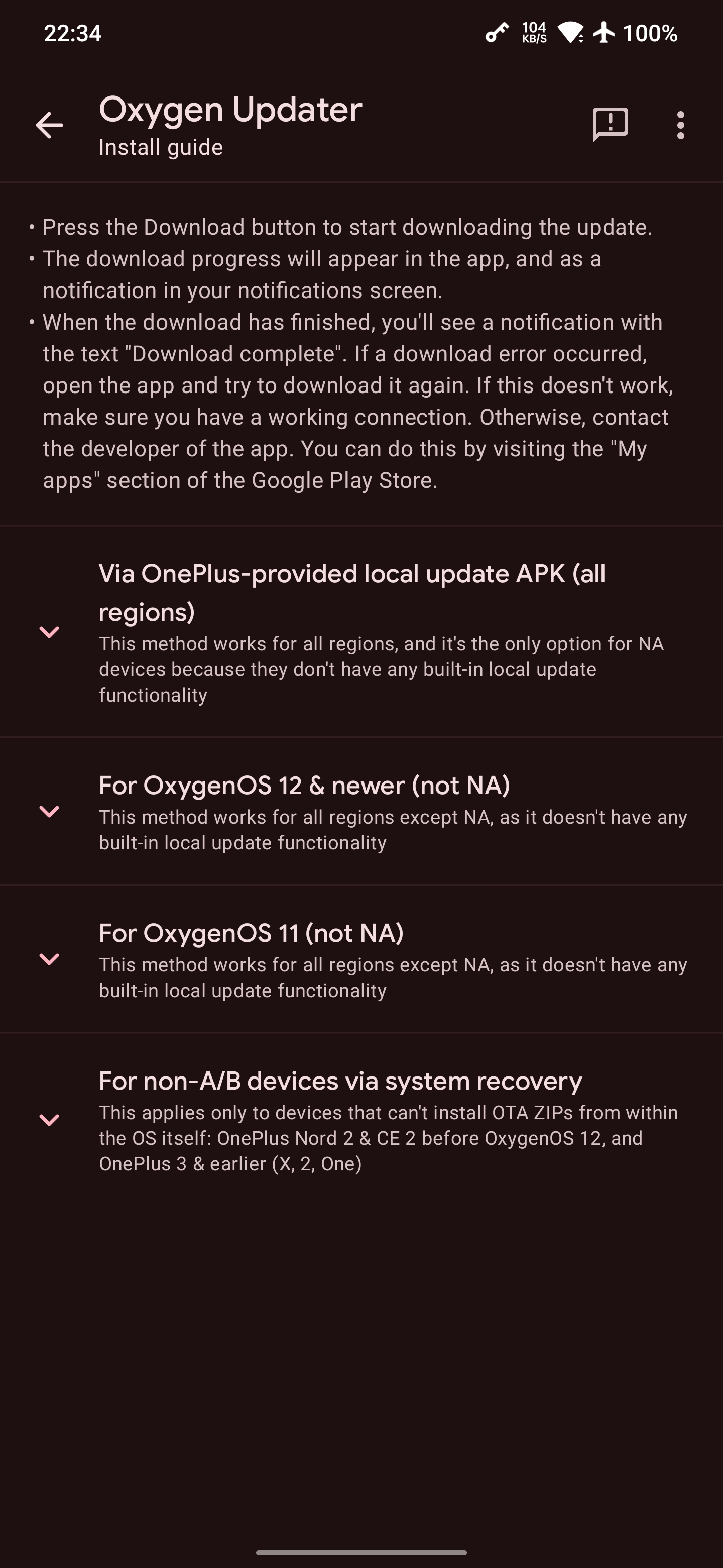 Oxygen Updater