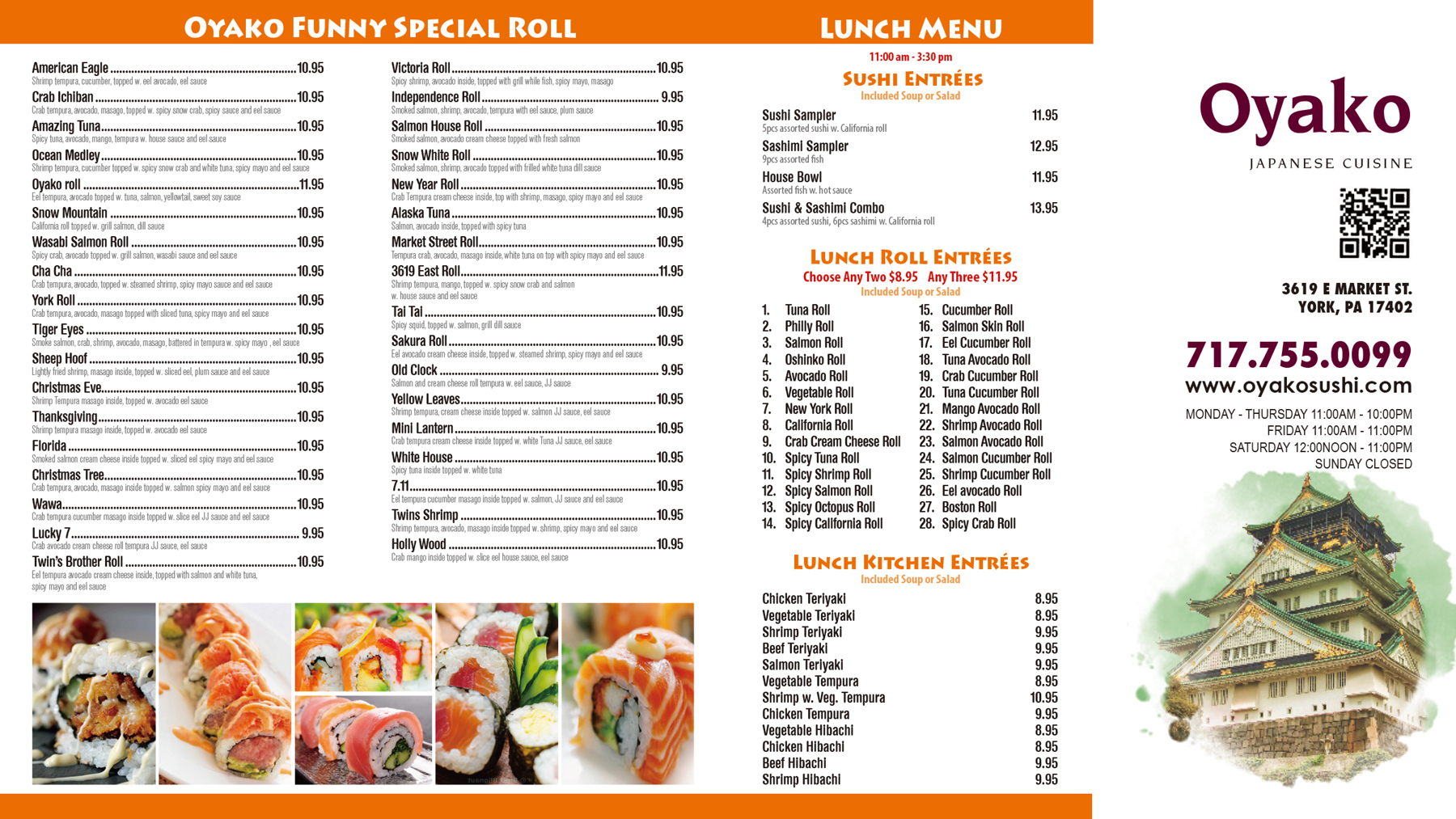 Oyako Sushi Japanese Restaurant, York, PA 17402, Menu, Dine In, Take