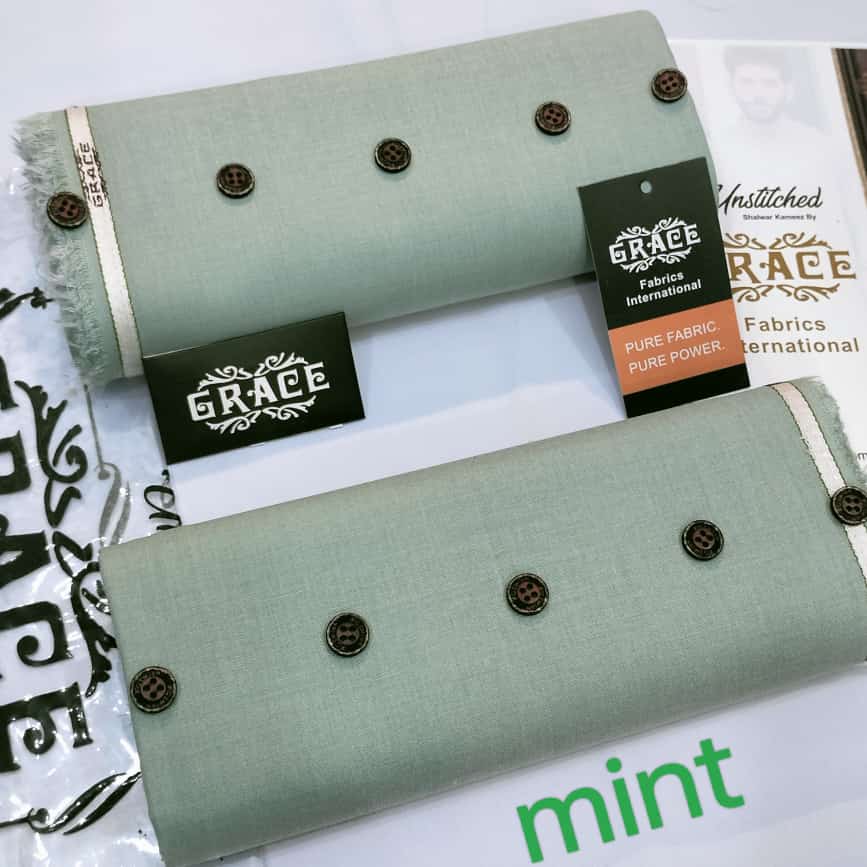 Grace Fabrics Wash & Wear Collection 2023 Mint Bs Online