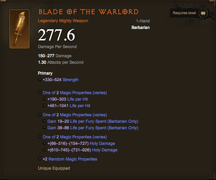 Blade of the Warlord Diablo III Wiki Guide IGN