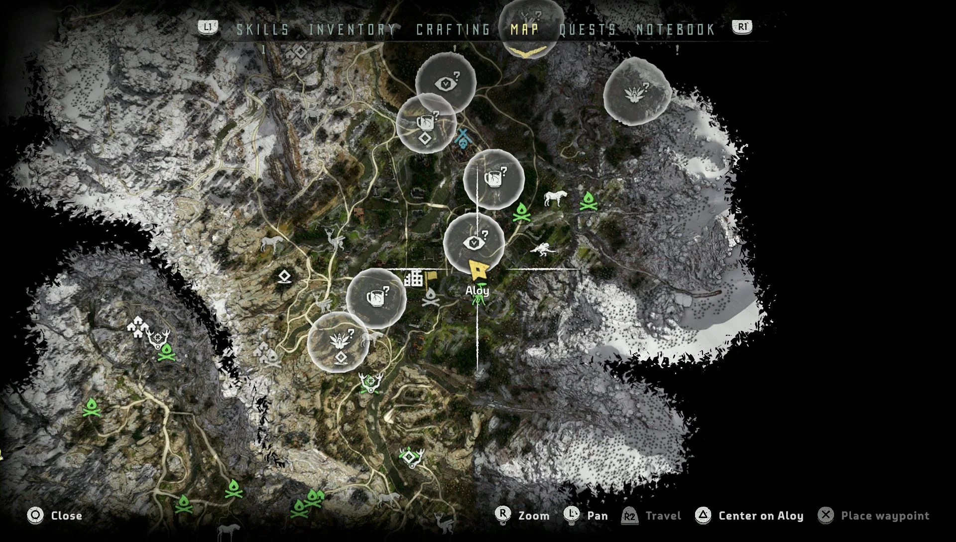 Horizon Zero Dawn Data Points Map Maping Resources