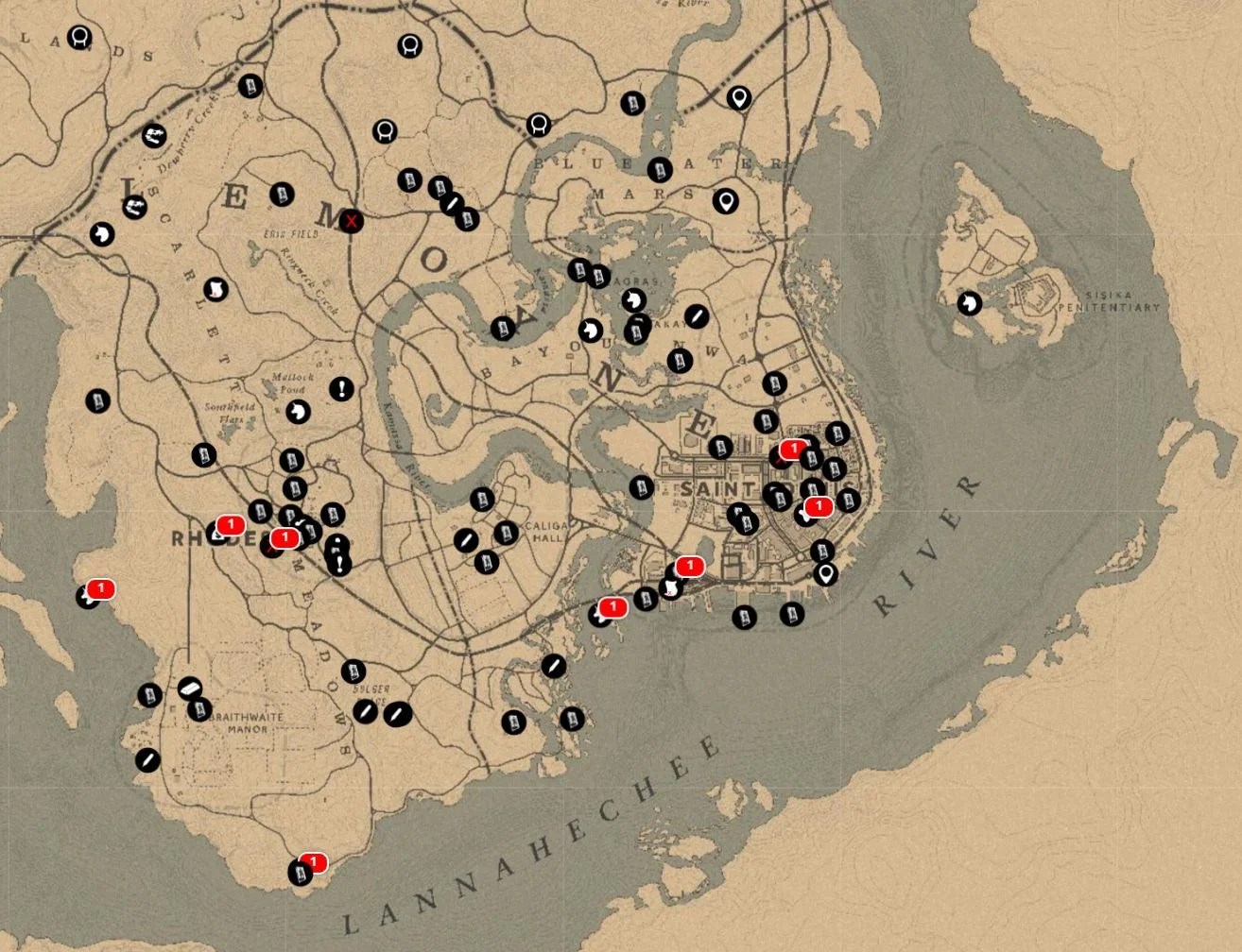 Rdr2 Le Tresor Des Morts Treasure Maps And Locations