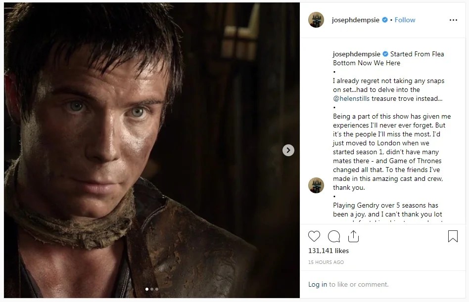Joe Dempsie Game Of Thrones Season 1