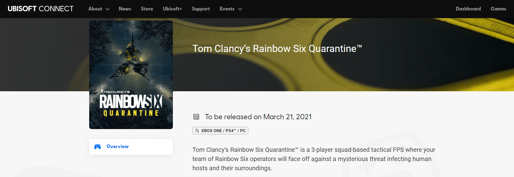 No, Rainbow Six Quarantine Isn't Coming Out in March IGN