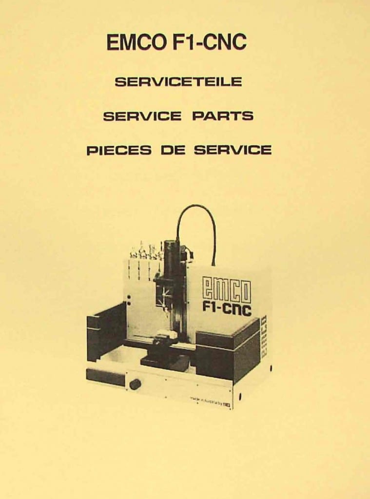 Milling Machine Parts Manual