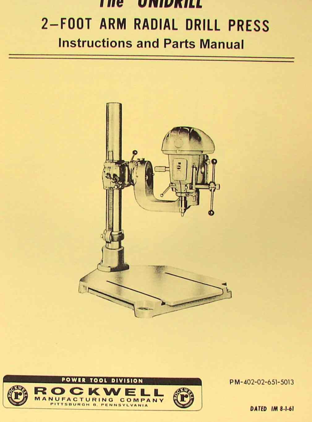 Rockwell Drill Press Parts Manual