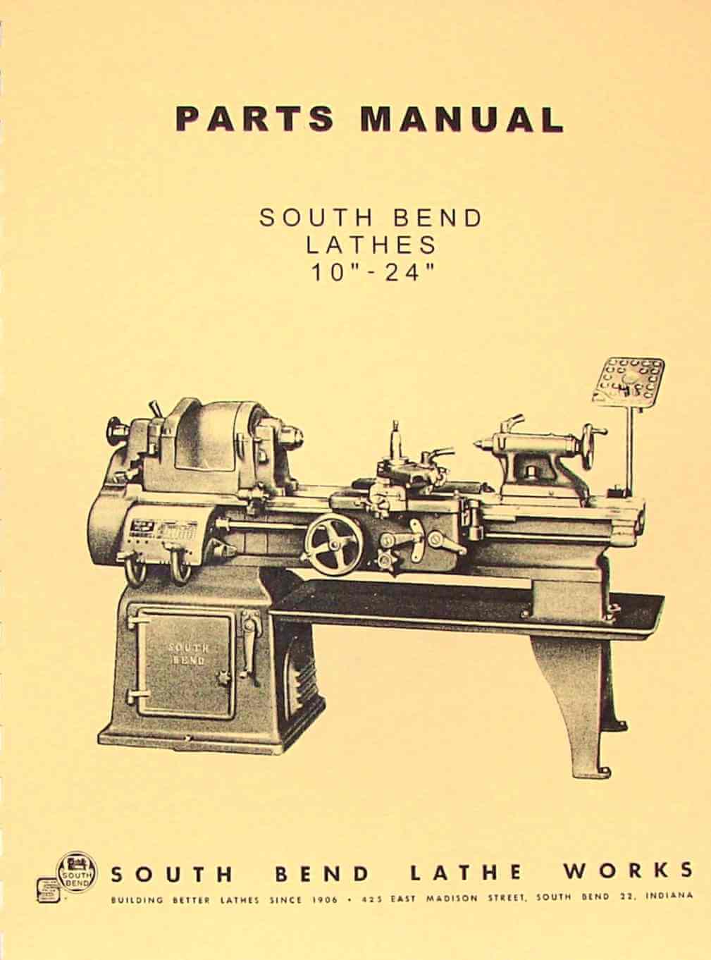 SOUTH BEND 10&quot; 13&quot; 14.5&quot; 16&quot; &amp; 16/24&quot; Lathes Parts Manual