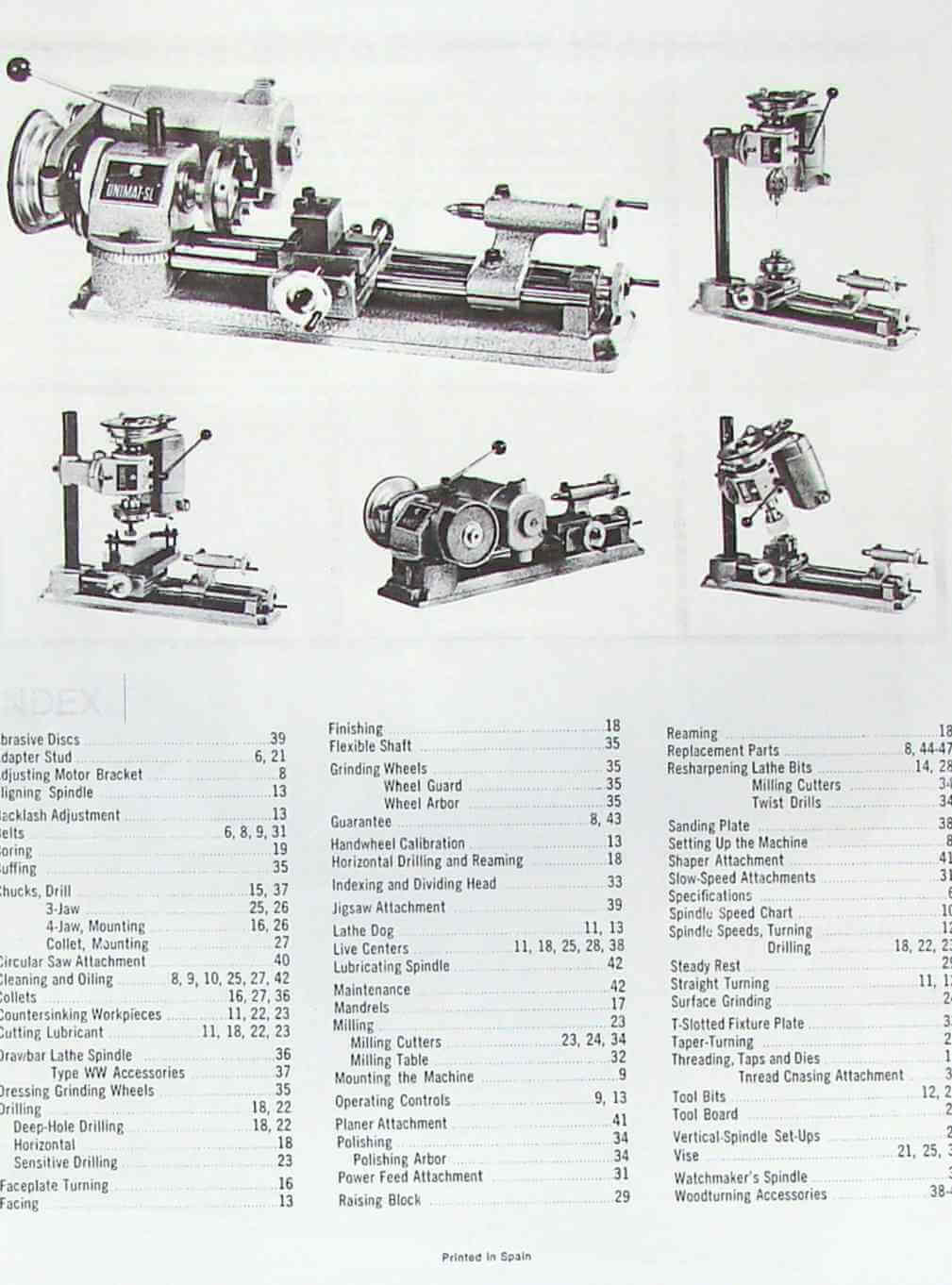 UNIMATSL Miniature Machine Handbook & Techniques Operator's Manual