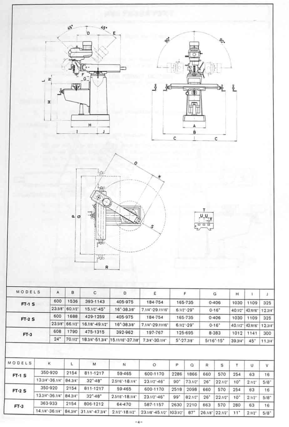 LAGUN FTV1S FTV2S FTV3S Vertical Milling Machine Operator &amp, Parts