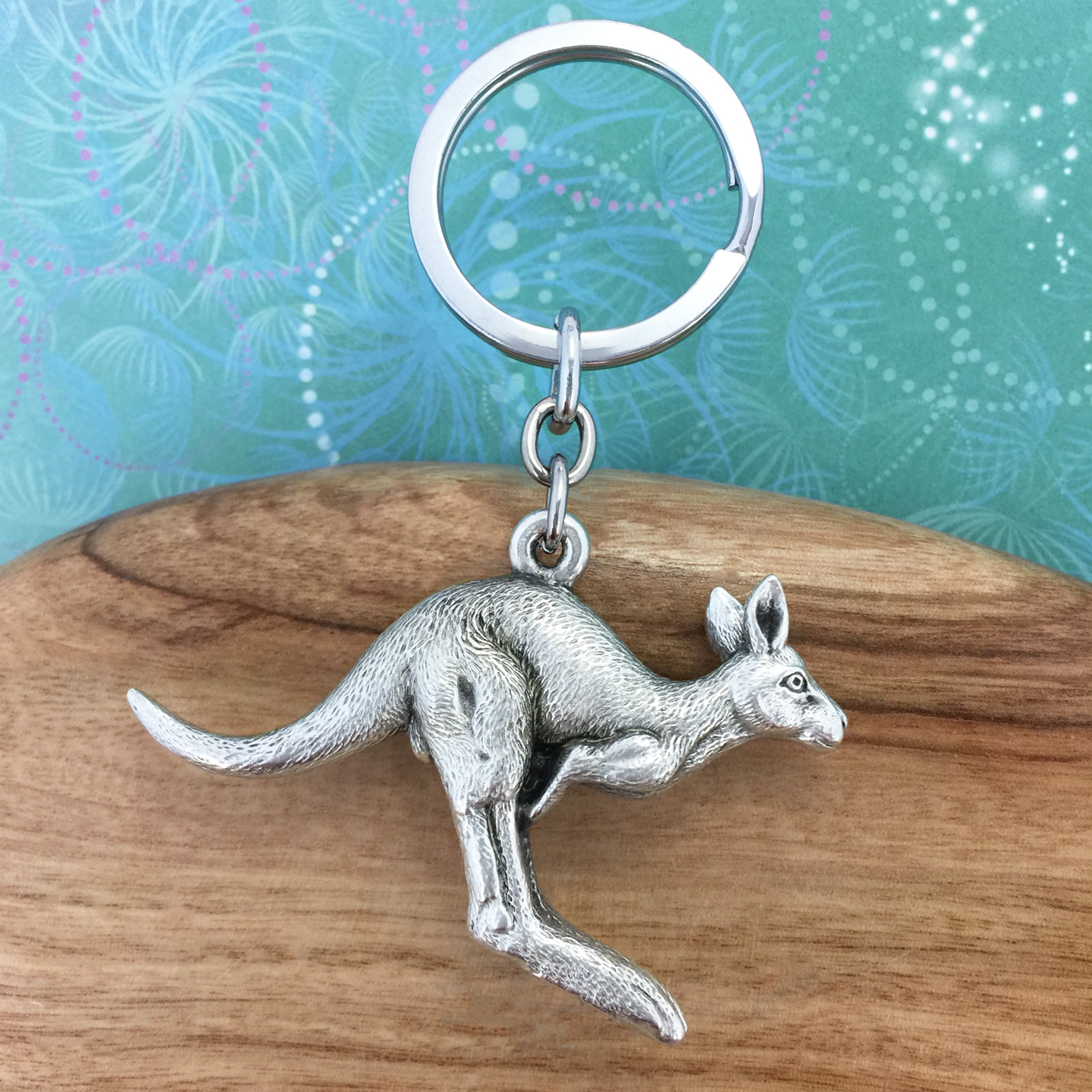 Kangaroo B Australian Souvenir Keyring Premium Australian Made Gift by