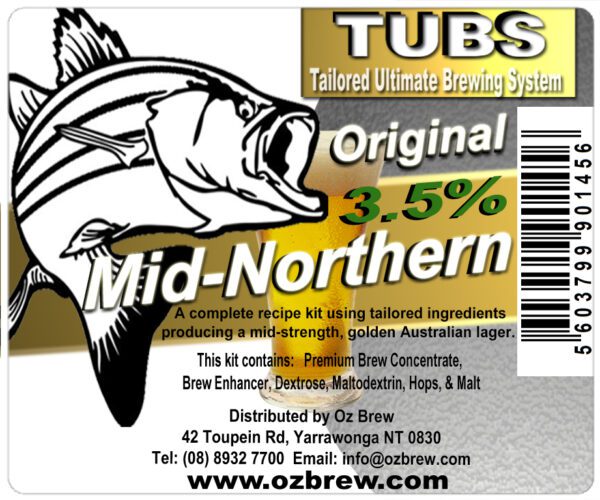 TUBS Original Mid Northern Oz Brew