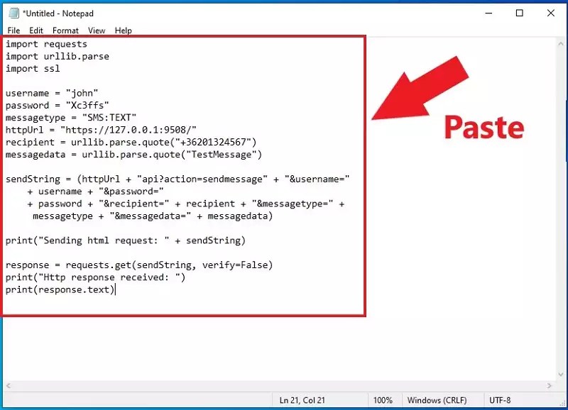 How to send sms from Python