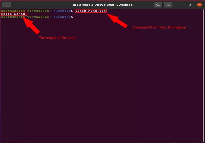 Tcl/Tk SMS tutorial Hello world